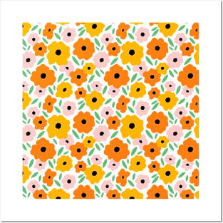 It feels like summer, beautiful bright flowers pattern Posters and Art